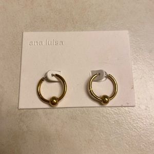 NWT Ana Luisa Viv Hoop Ball Earrings